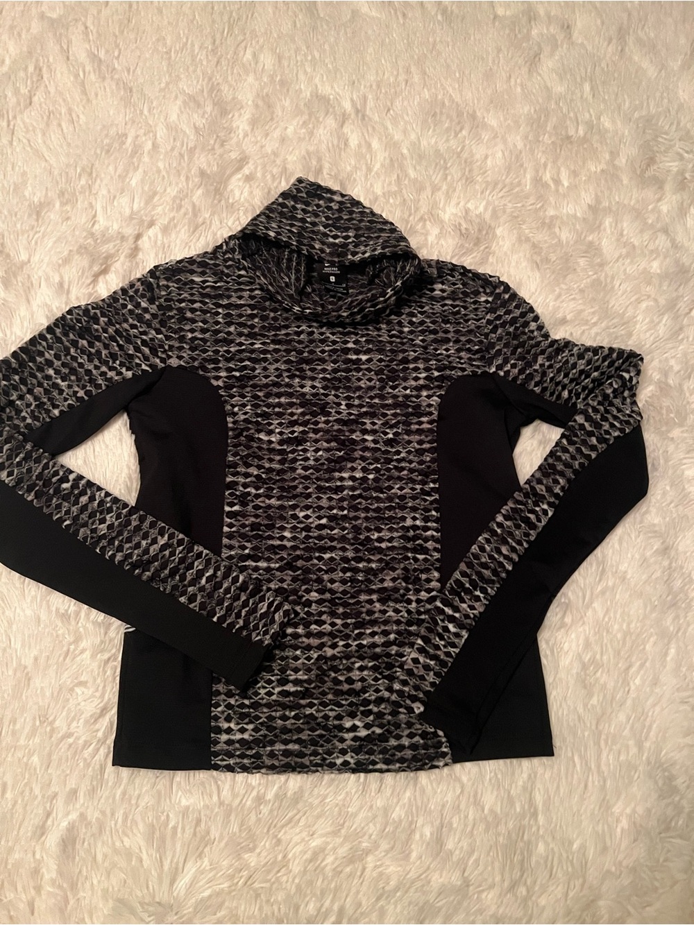 Nike Black & Gray Cowl Neck Pullover Sweater
